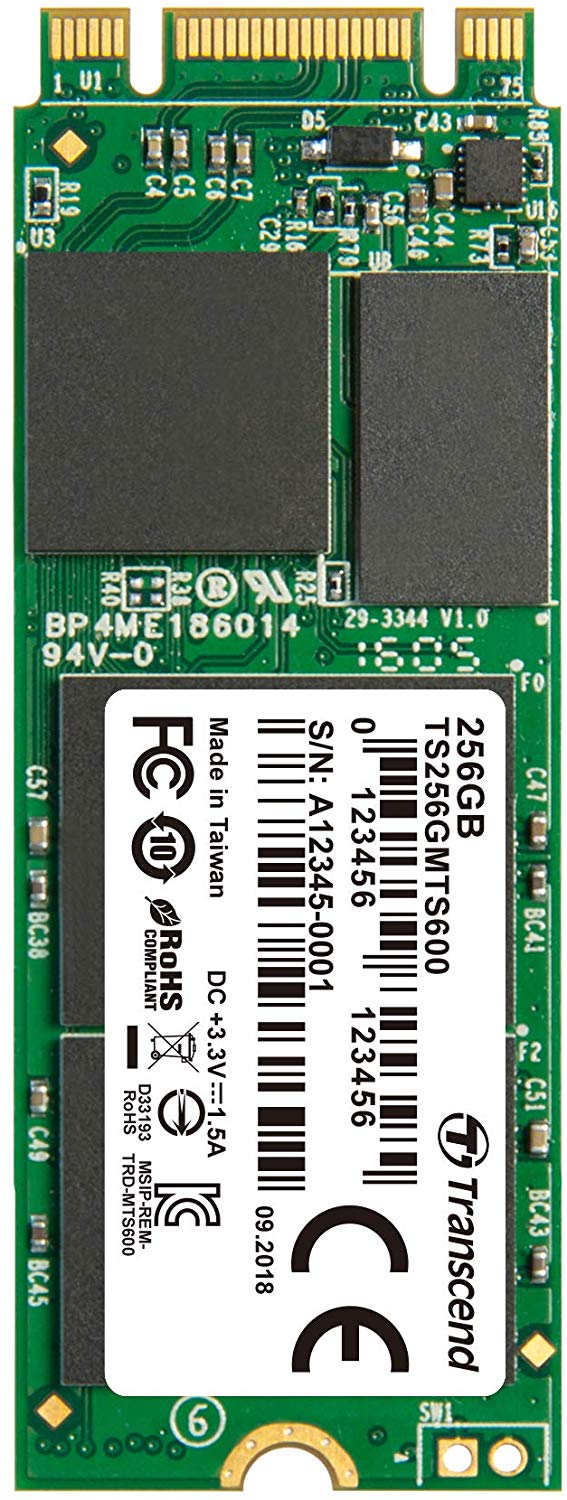 The Transcend M.2 SSD used in the UDOO